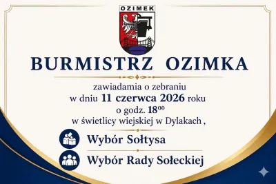 Zawiadomienie o zebraniu wyborczym w Dylakach
